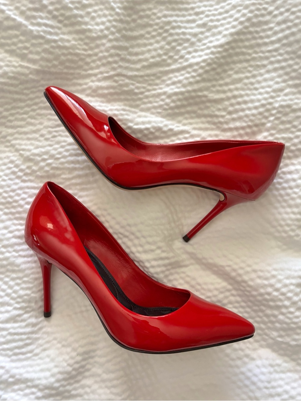 Brian Atwood Patent Red Stiletto pump heels